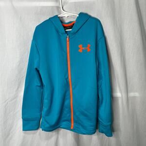 Under Armour Turquoise Full Zip Hooded Jacket Youth Small